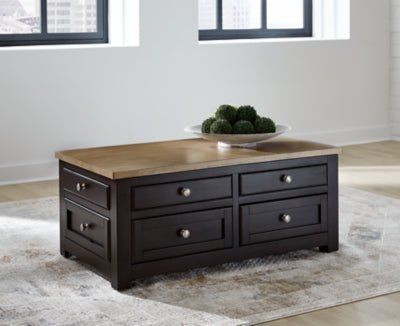 Drazmine Lift - Top Coffee Table - Dark Brown Cocktail Table modern furniture Contempo Furniture