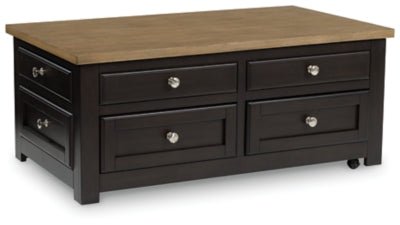 Drazmine Lift - Top Coffee Table - Dark Brown Cocktail Table modern furniture Contempo Furniture