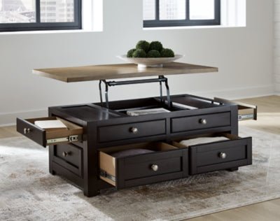 Drazmine Lift - Top Coffee Table - Dark Brown Cocktail Table modern furniture Contempo Furniture