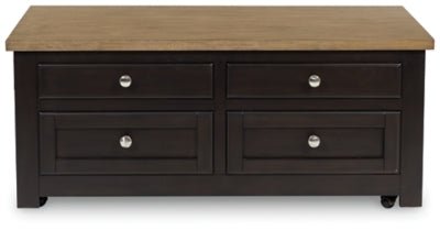 Drazmine Lift - Top Coffee Table - Dark Brown Cocktail Table modern furniture Contempo Furniture
