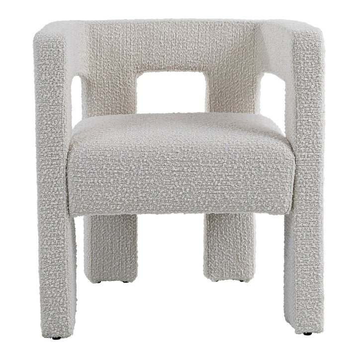 Drea - Modern White Fabric Dining Chair