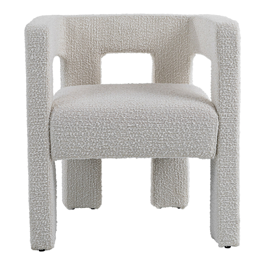 Drea - Modern White Fabric Dining Chair