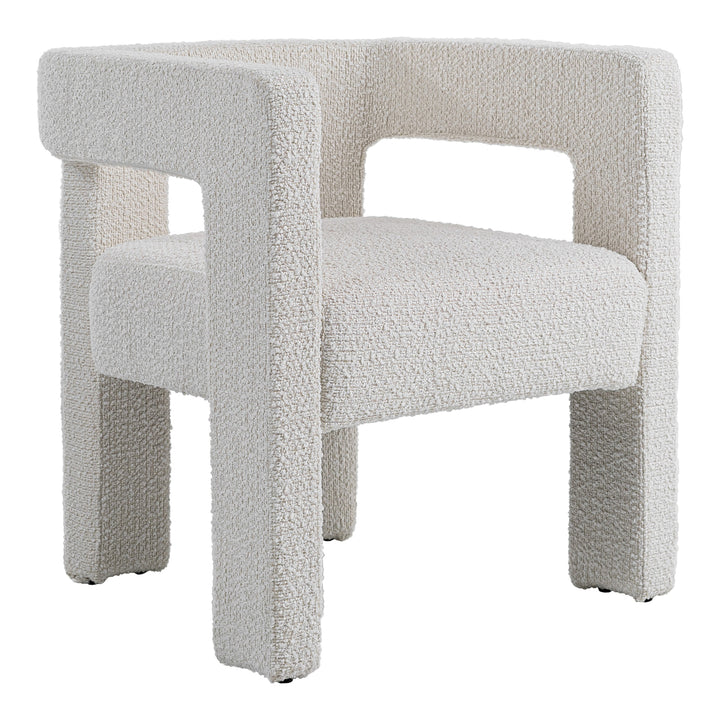 Drea - Modern White Fabric Dining Chair