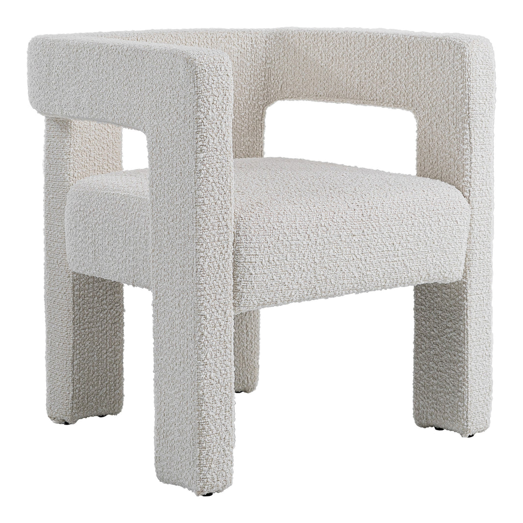 Drea - Modern White Fabric Dining Chair