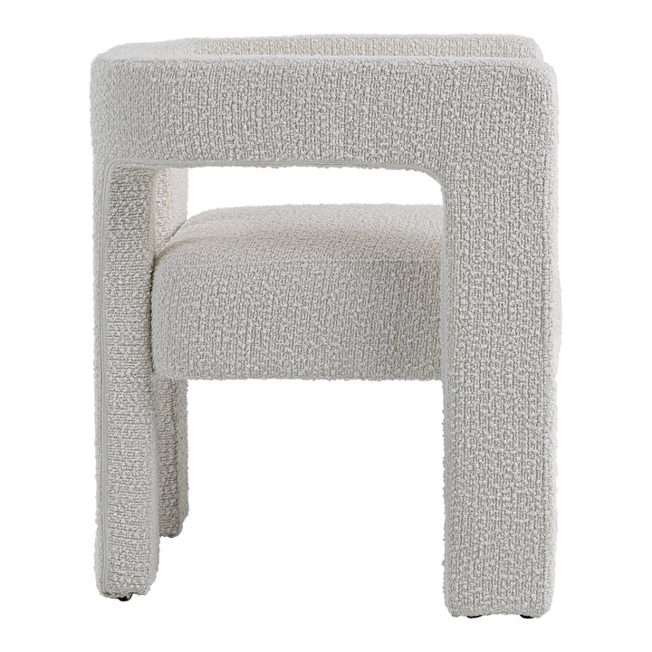 Drea - Modern White Fabric Dining Chair