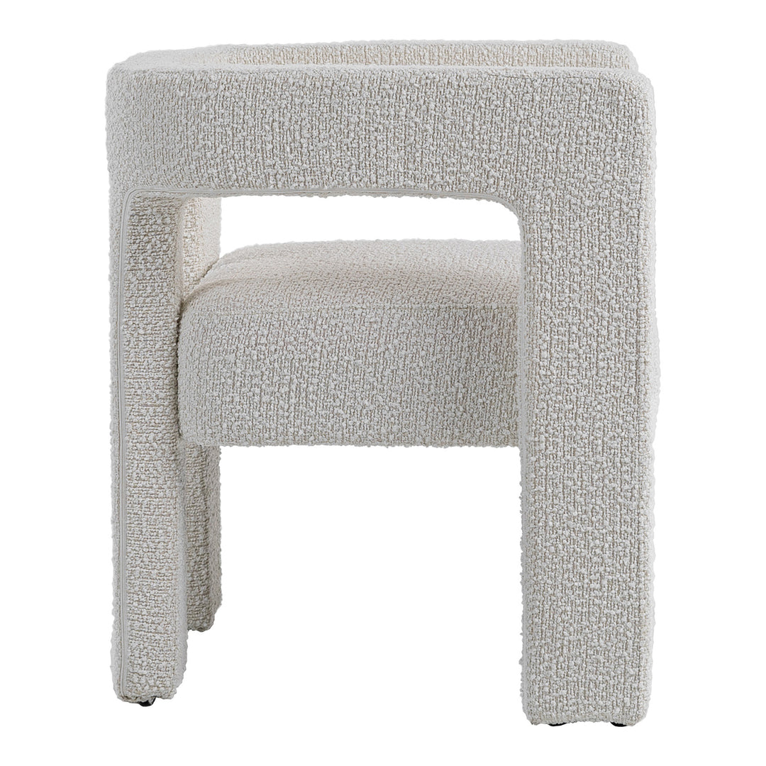 Drea - Modern White Fabric Dining Chair