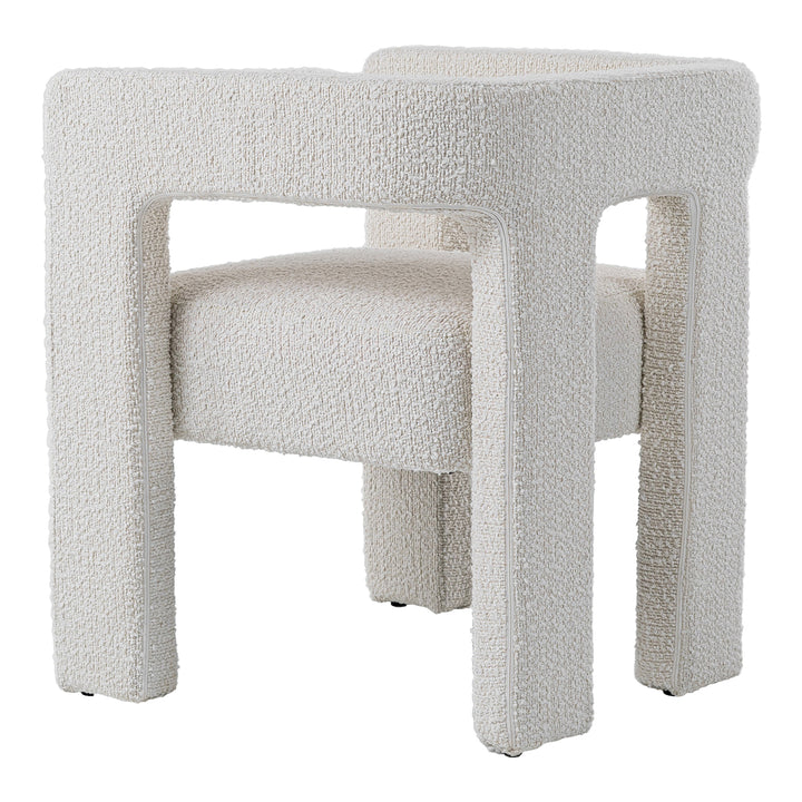 Drea - Modern White Fabric Dining Chair