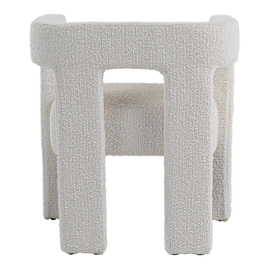 Drea - Modern White Fabric Dining Chair