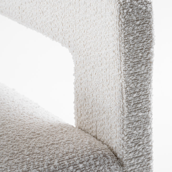 Drea - Modern White Fabric Dining Chair