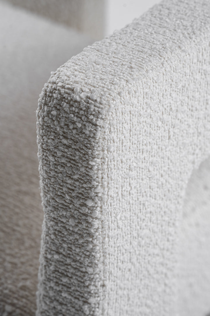 Drea  Modern White Fabric Dining Chair