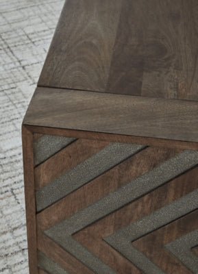 Dreggan Coffee Table - Dark Brown Cocktail Table modern furniture Contempo Furniture