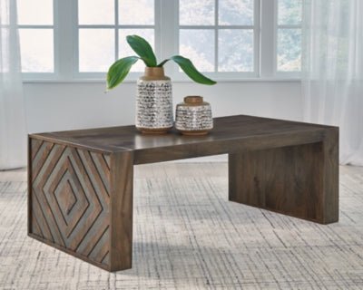 Dreggan Coffee Table - Dark Brown Cocktail Table modern furniture Contempo Furniture