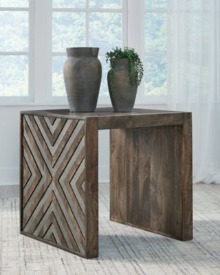 Dreggan End Table - Dark Brown End Table modern furniture Contempo Furniture