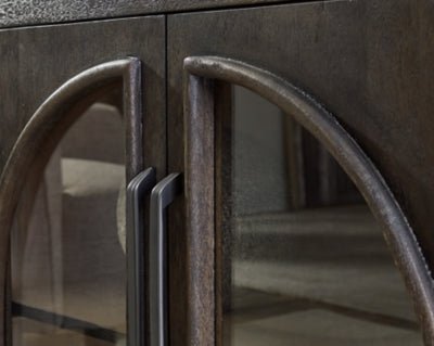 Dreley Accent Cabinet - Dark Brown Accent Cabinet modern furniture Contempo Furniture