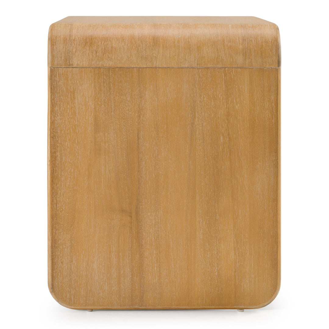 Dresden  Modern Natural Acacia 2Drawer Nightstand