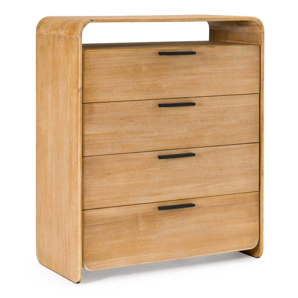 Dresden - Modern Natural Acacia Chest - View 2