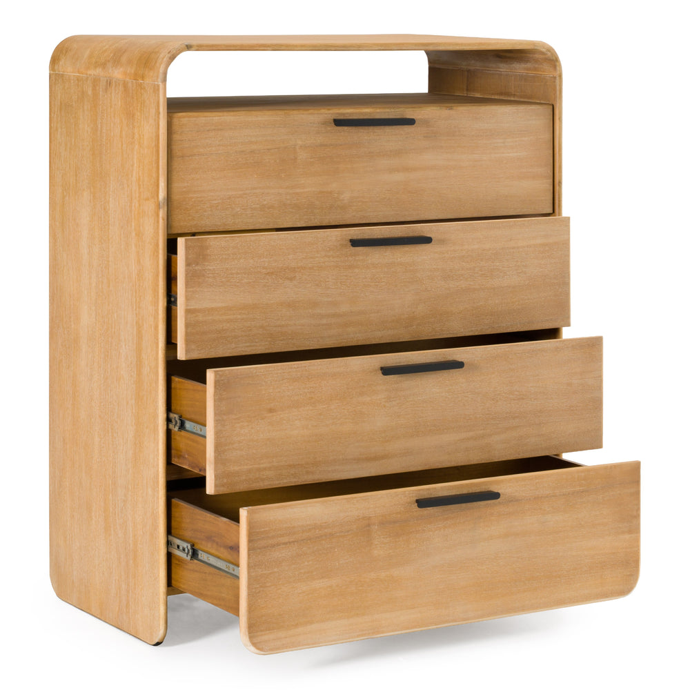 Dresden - Modern Natural Acacia Chest - View 3