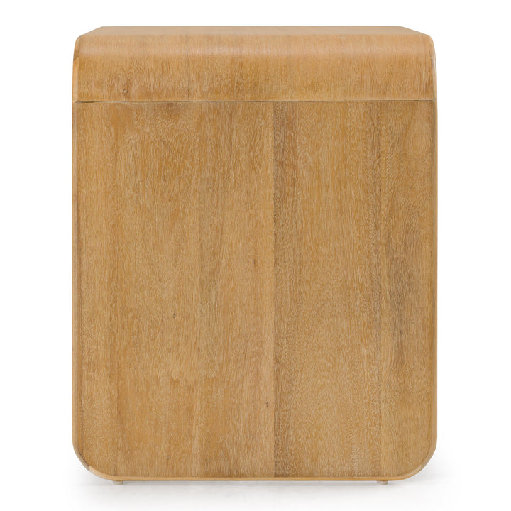 Dresden  Modern Natural Acacia 1Drawer Nightstand