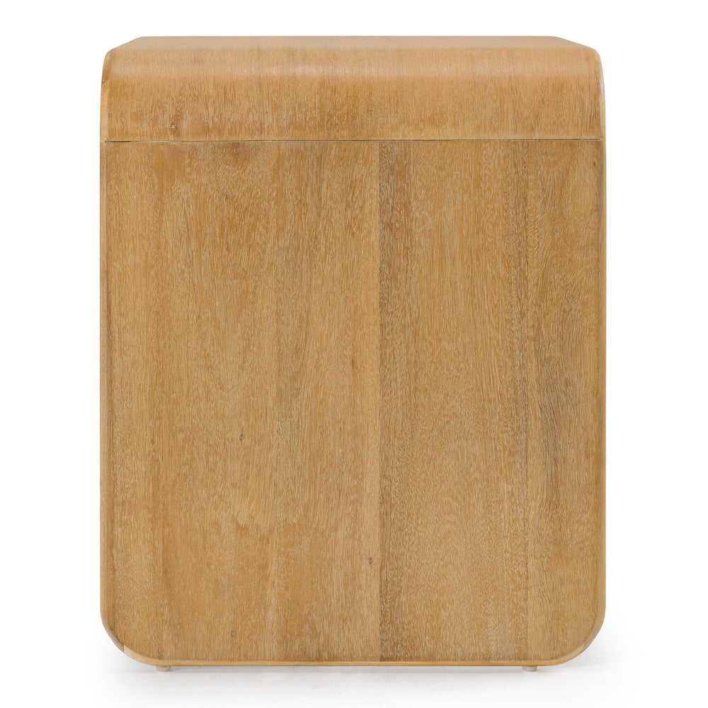 Dresden - Modern Natural Acacia 1-Drawer Nightstand - View 4