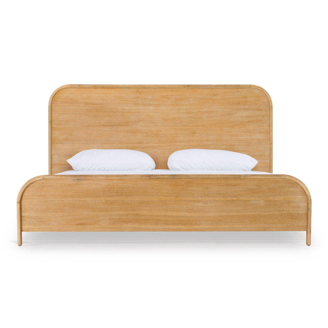 Eastern King Modrest Dresden - Modern Natural Acacia Bed