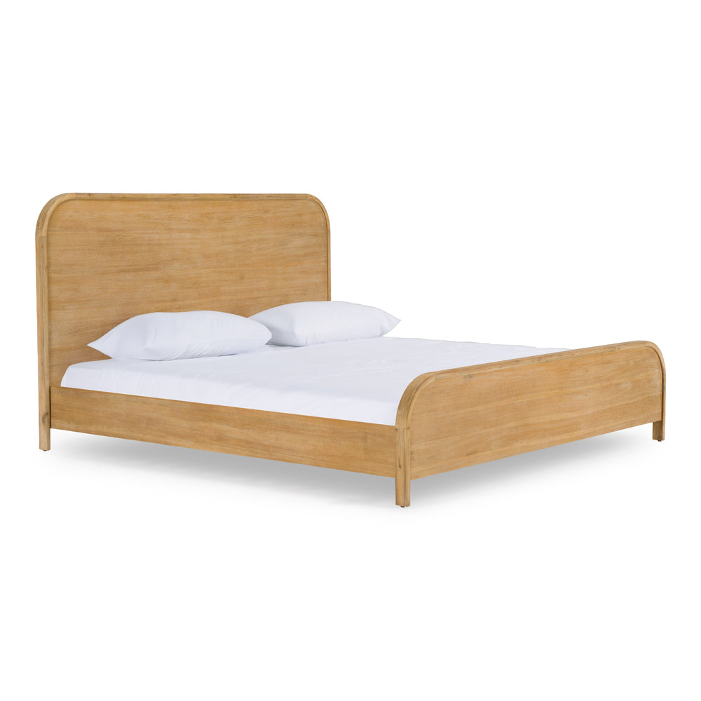 Dresden - Modern Natural Acacia Bed - View 2
