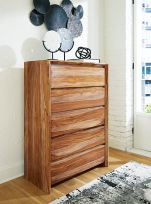 Dressonni Chest of Drawers - Light Brown Accent Chest modern furniture Contempo Furniture
