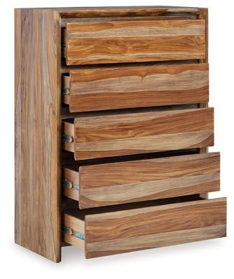 Dressonni Chest of Drawers - Light Brown Accent Chest modern furniture Contempo Furniture