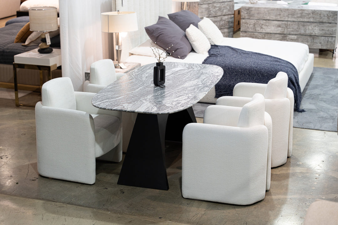 Colbert - Modern Black & White Marble Dining Table