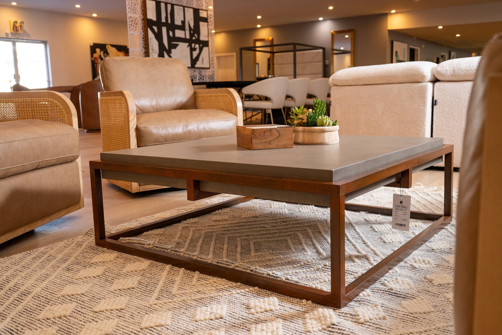 Shepard Modern Concrete Coffee Table - View 2