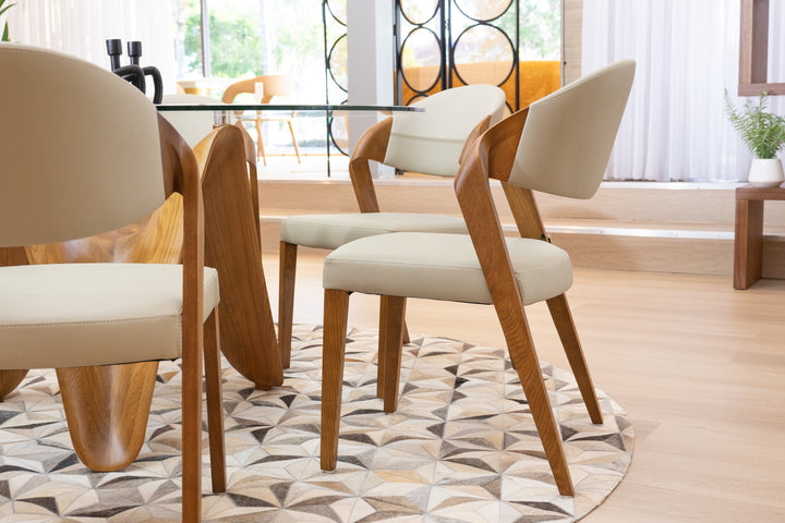 Arlo Mid-Century Beige &amp; Walnut Dining Chair (Set of 2)