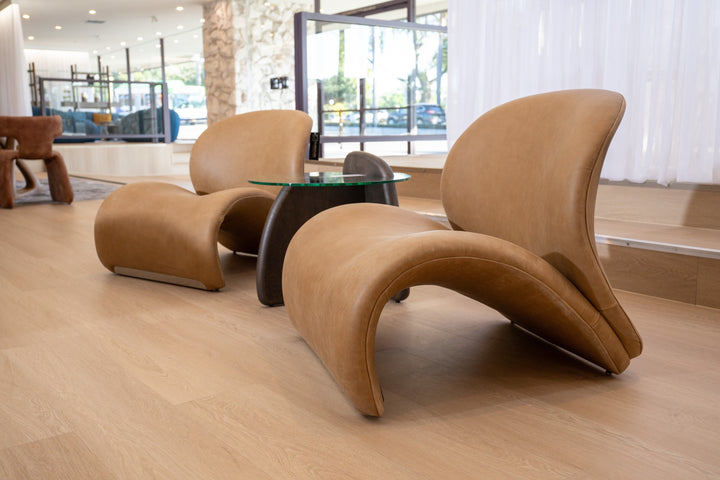 Donovan - Modern Brown Leather Accent Chair
