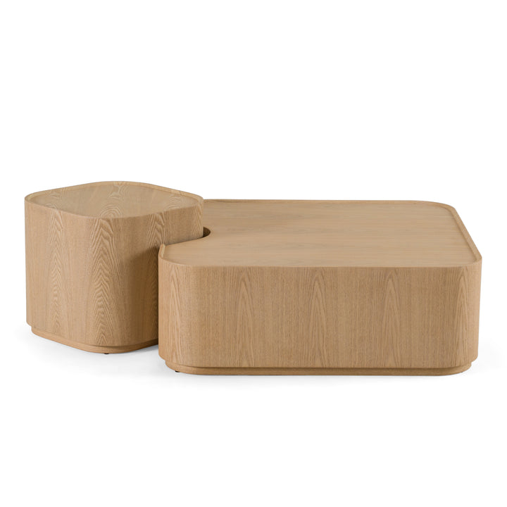 Quillen - Modern Natural Ash Nesting Coffee Table Set