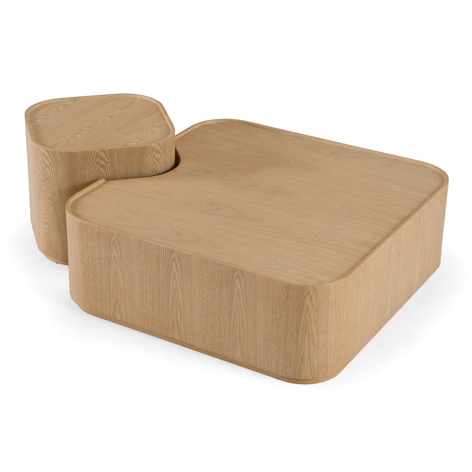Quillen - Modern Natural Ash Nesting Coffee Table Set