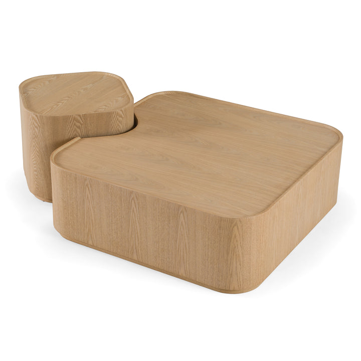 Quillen - Modern Natural Ash Nesting Coffee Table Set