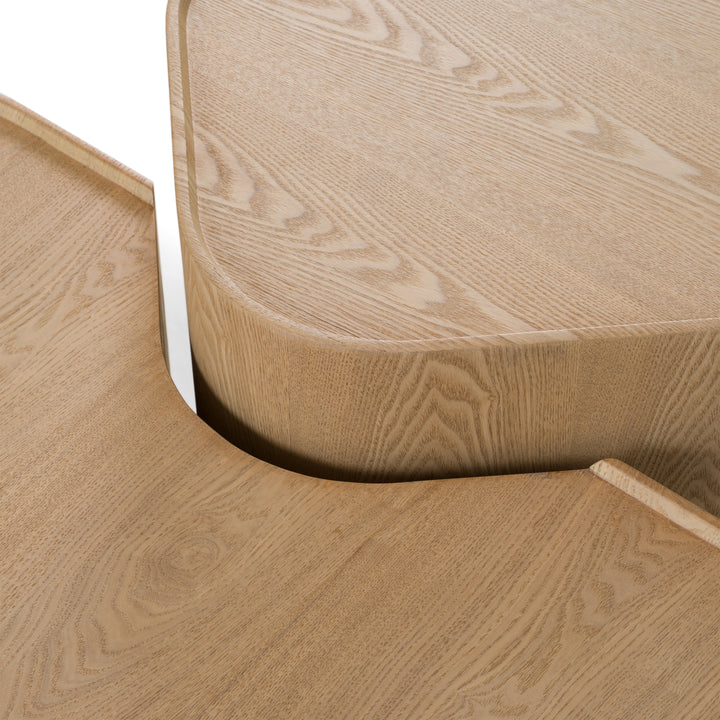 Quillen - Modern Natural Ash Nesting Coffee Table Set