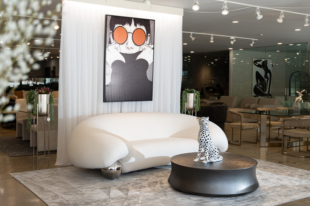 Fortune - Contemporary White Fabric Sofa