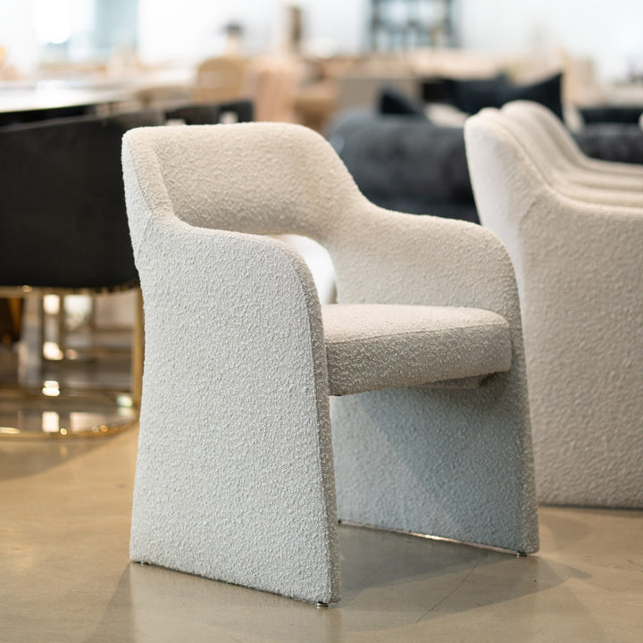 Bishop  Modern Grey Fabric Dining Chair