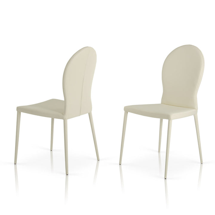 167CH - White Contemporary Modern Dining Chair (Set of 2)