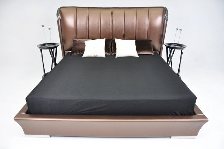 Queen Temptation Caesar Italian Classical Design Leather Platform King Bed