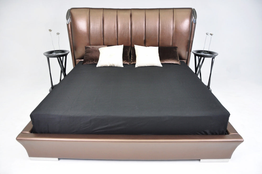 Queen Temptation Caesar Italian Classical Design Leather Platform King Bed