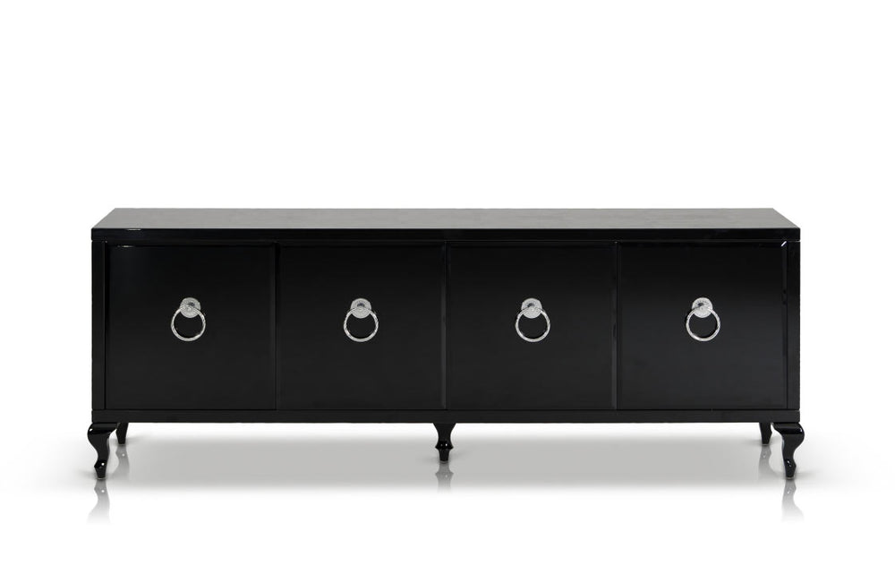 Bellagio Transitional Black Crocodile Lacquer Buffet - View 9