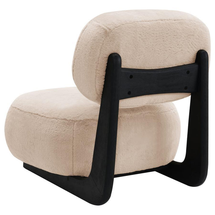 Duffie - Upholstered Armless Accent Chair - Camel Armless Chair modern furniture Contempo Furniture