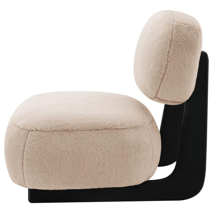 Duffie - Upholstered Armless Accent Chair - Camel Armless Chair modern furniture Contempo Furniture