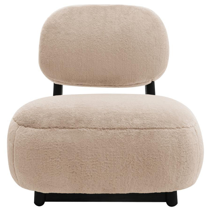 Duffie - Upholstered Armless Accent Chair - Camel Armless Chair modern furniture Contempo Furniture