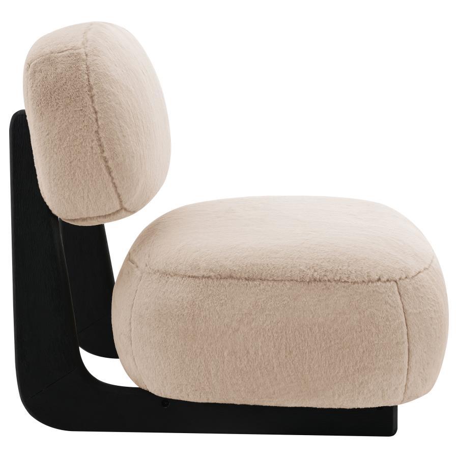Duffie - Upholstered Armless Accent Chair - Camel Armless Chair modern furniture Contempo Furniture