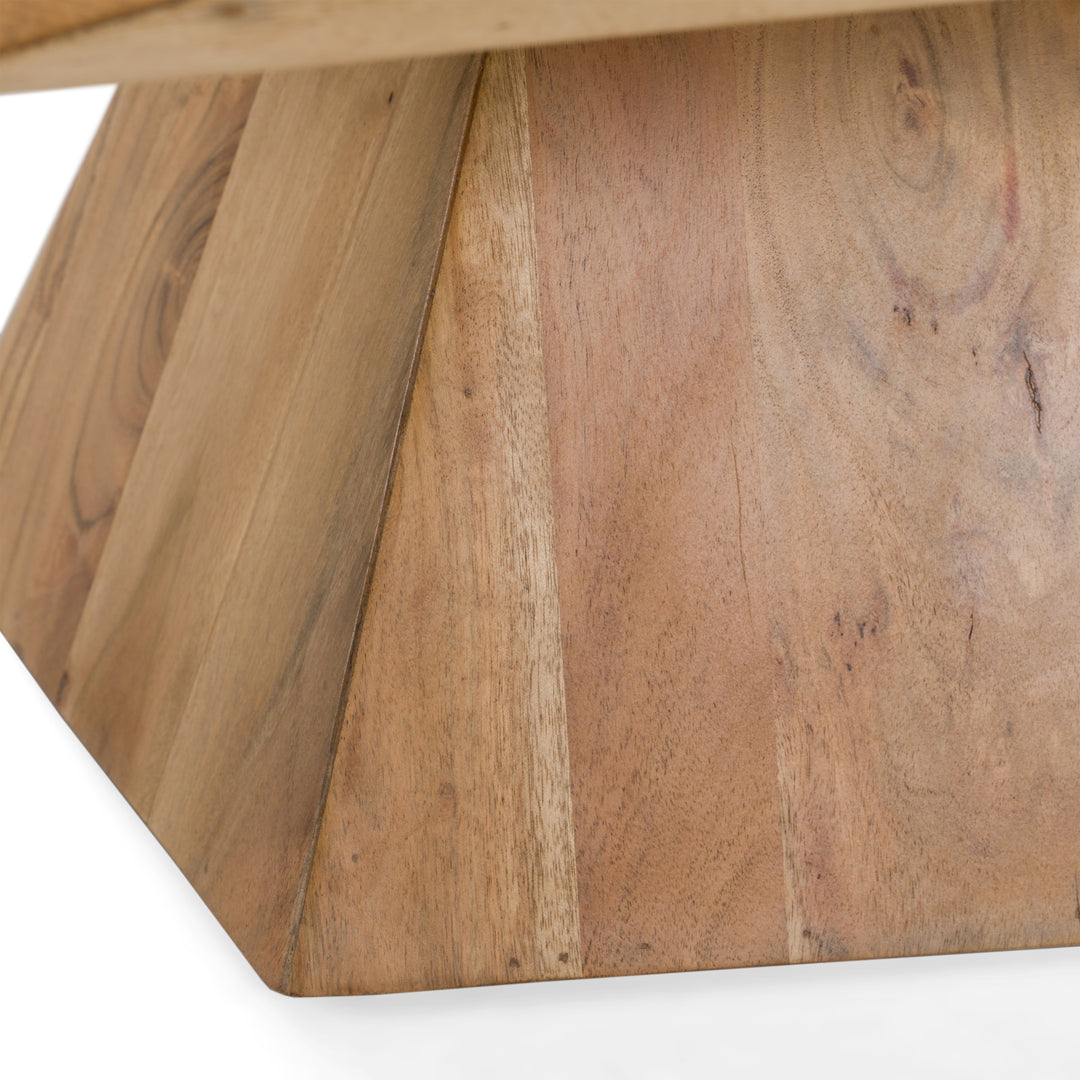 Duffy - Modern Acacia Pentagon Coffee Table