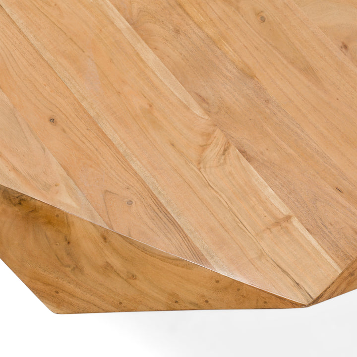 Duffy - Modern Acacia Pentagon Coffee Table