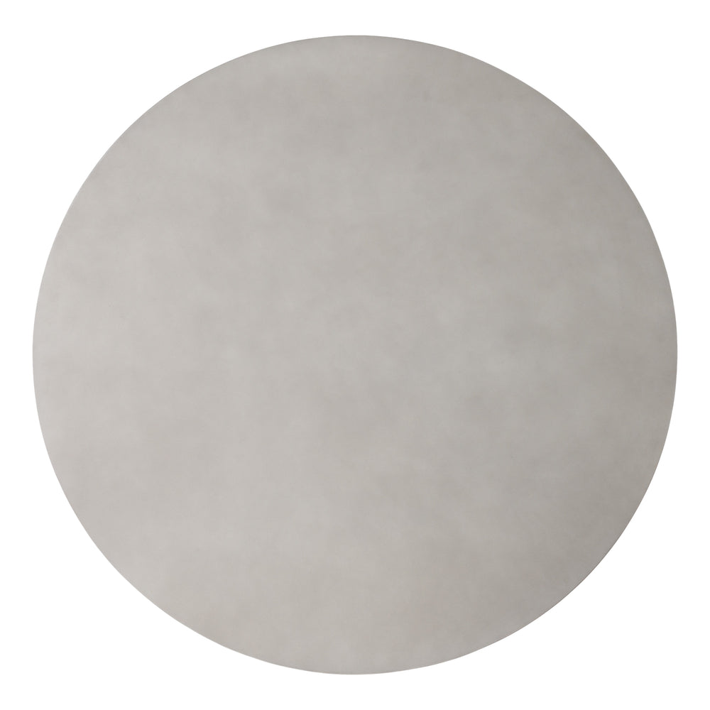 Duncan - Modern Faux Concrete + Walnut Round Dining Table - View 3