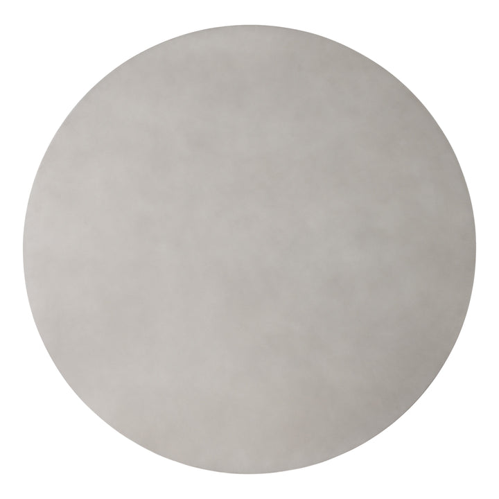 Duncan  Modern Faux Concrete + Walnut Round Dining Table