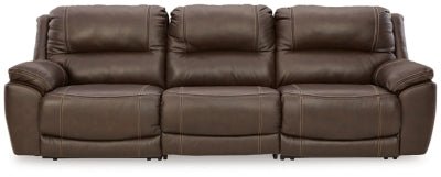 Dunleith 3 - Piece Power Reclining Sofa - Dark Brown Reclining Sectional modern furniture Contempo Furniture